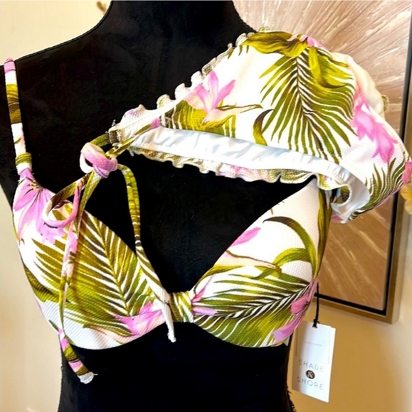 Shade & Shore Other - *BOGO*NWT-Shade and Shore - 2 Piece Bikini Set Top-34B-Bottom M8/10 White/Floral